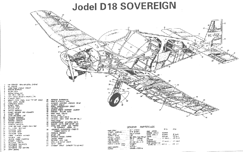 Exploded view drawing of D18